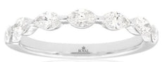 .75CT DIAMOND 14KT WHITE GOLD 3D MARQUISE SHARED PRONG WEDDING ANNIVERSARY RING