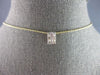 .23CT DIAMOND 14KT YELLOW GOLD 3D BAGUETTE CLUSTER RECTANGULAR FLOATING PENDANT