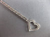 ESTATE .75CT DIAMOND 14KT WHITE GOLD 3D OPEN HEART LOVE KNOT TENNIS BRACELET