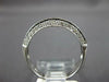 ESTATE .55CT DIAMOND 18KT WHITE GOLD CLASSIC 3 ROW PAVE WEDDING ANNIVERSARY RING