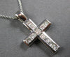 .91CT DIAMOND 14KT WHITE GOLD 3D PRINCESS CHANNEL INVISIBLE CROSS PENDANT #27678