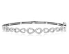 .42CT DIAMOND 14KT WHITE GOLD 3D MULTI INFINITY SEMI ETERNITY BANGLE BRACELET
