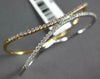 LARGE .49CT DIAMOND 18K WHITE & ROSE GOLD 3D CRISS CROSS DOUBLE FINGER LOVE RING