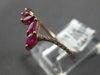 .63CT DIAMOND & AAA RUBY 14KT ROSE GOLD 3D MARQUISE & ROUND MULTI LEAF FUN RING
