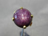 ANTIQUE EXTRA LARGE 19.95CT STAR RUBY SAPPHIRE 14KT YELLOW GOLD 3D RING #25648