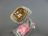 LARGE GIA 4.12CT WHITE PINK & MOCHA DIAMOND 18KT 2 TONE GOLD 3D ENGAGEMENT RING