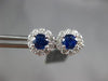 2.06CT DIAMOND & AAA SAPPHIRE 18KT WHITE GOLD CLASSIC ROUND FLOWER STUD EARRINGS