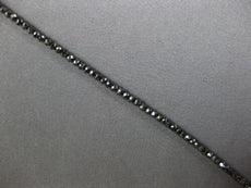 8.04CT BLACK DIAMOND 14KT WHITE GOLD 3D CLASSIC ETERNITY L.OVE TENNIS BRACELET