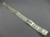 ESTATE WIDE 1.35CT DIAMOND 14K WHITE GOLD 3D SOLID ITALIAN MEN'S BRACELET #24833