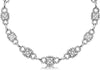 ESTATE 4.50CT DIAMOND 14KT WHITE GOLD CLUSTER SQUARE LOVE KNOT ETERNITY NECKLACE