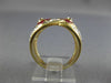ESTATE 2.0CT DIAMOND & AAA RUBY 14K 2 TONE GOLD DOUBLE FLOWER INFINITY LOVE RING