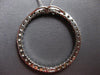 LARGE 1.45CT WHITE & BLUE DIAMOND 14K WHITE GOLD CIRCLE OF LIFE FLOATING PENDANT