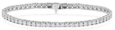 2.06CT DIAMOND 14KT WHITE GOLD 3D ROUND SQUARE SETTING ETERNITY TENNIS BRACELET