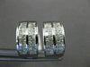 ESTATE WIDE 2.26CT PRINCESS DIAMOND 14KT WHITE GOLD 3D MULTI ROW HUGGIE EARRINGS