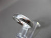 ESTATE 14KT WHITE GOLD SHINY MILGRAIN COMFORT FIT WEDDING BAND RING 4mm #23411