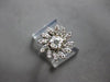 .45CT DIAMOND 14KT WHITE GOLD 3D ROUND MULTI LEAF FLOWER FRIENDSHIP RING #27962