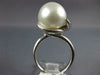ESTATE .40CT DIAMOND & AAA SOUTH SEA PEARL 14KT WHITE GOLD LOVE KNOT RING #2670