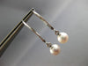 ESTATE AAA LIGHT PINK SOUTH SEA PEARL 14KT WHITE GOLD LEVERBACK HANGING EARRINGS