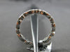 ESTATE .50CT DIAMOND 18KT WHITE GOLD FILIGREE ETERNITY WEDDING ANNIVERSARY RING