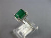 1.23CT DIAMOND & AAA EMERALD 18KT WHITE GOLD SQUARE & ROUND HALO ENGAGEMENT RING