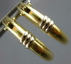 ESTATE 14KT WHITE & YELLOW GOLD 3D CLASSIC OVAL HOOP HANGING EARRINGS #27011