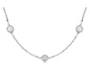 1.95CT DIAMOND 14KT WHITE GOLD 3D CLASSIC ROUND BEZEL BY THE YARD LOVE NECKLACE