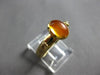 1.35CT DIAMOND & AAA CITRINE 14K YELLOW GOLD 3D OVAL & ROUND 3 STONE RING #27963