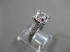 ANTIQUE .45CT DIAMOND 14KT WHITE GOLD FILIGREE FISHTAIL ENGAGEMENT RING #9103