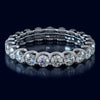 3.10CT DIAMOND 14KT WHITE GOLD 3D SHARED PRONG ETERNITY WEDDING ANNIVERSARY RING