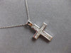 .50CT DIAMOND 14KT WHITE GOLD 3D PRINCESS CHANNEL INVISIBLE CROSS PENDANT #27696