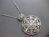 EXTRA LARGE 3.21CT DIAMOND 14KT WHITE GOLD 3D ROUND & BAGUETTE FLOATING PENDANT