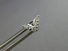 SMALL .31CT DIAMOND 14KT WHITE GOLD 3D ROUND & MARQUISE BUTTERFLY STUD EARRINGS