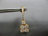 ESTATE LARGE 2.12CT DIAMOND 18KT ROSE GOLD CLUSTER SQUARE FUN HANGING EARRINGS