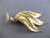 EXTRA LARGE .05CT DIAMOND 14K 2 TONE GOLD MULTI LEAF LOVE KNOT BROOCH PIN #28113