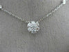 ESTATE .96CT DIAMOND 14K WHITE GOLD 3D FLOWER BY THE YARD NECKLACE F/G VVS 25651