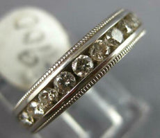 .55CT DIAMOND 14KT WHITE GOLD 3D FILIGREE SEMI ETERNITY WEDDING ANNIVERSARY RING