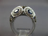 LARGE 4.63CT DIAMOND & AAA SAPPHIRE 18K WHITE GOLD OVAL & ROUND DOME SHAPE RING