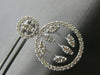 ESTATE 2.15CT DIAMOND 14KT WHITE GOLD 3D ROUND & MARQUISE SHAPE HANGING EARRINGS
