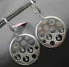 EXTRA LARGE .41CT DIAMOND 18KT WHITE GOLD MATTE & SHINY CHANDELIER FUN EARRINGS