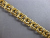 ESTATE LONG 14K YELLOW GOLD CLASSIC HANDCRAFTED SOLID DOUBLE LINK CHARM BRACELET