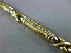 ESTATE LARGE 1.36CT DIAMOND 14KT YELLOW GOLD 3D CLASSIC X LOVE TENNIS BRACELET