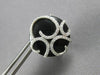 LARGE .60CT DIAMOND & AAA ONYX 14K WHITE GOLD CIRCULAR FILIGREE HANGING EARRINGS