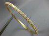 ESTATE 1.95CT DIAMOND 18KT YELLOW GOLD ROUND SEMI ETERNITY LOVE BANGLE BRACELET