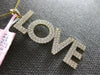 LARGE 1.06CT DIAMOND 14KT YELLOW GOLD 3D CLASSIC VERTICAL LOVE FLOATING PENDANT
