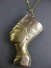 ESTATE LARGE FILIGREE 14KT YELLOW ROSE GOLD CLEOPATRA PENDANT CHAIN EGYPT #25099