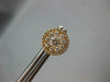 ESTATE .85CT DIAMOND 18KT YELLOW GOLD CLUSTER INVISIBLE HALO EARRING JACKET SET