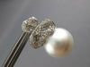 .88CT DIAMOND & AAA SOUTH SEA PEARL 18KT WHITE GOLD FLOWER STUD HANGING EARRINGS