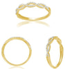 .18CT DIAMOND 14KT YELLOW GOLD 3D ROUND CLASSIC INFINITY SEMI ETERNITY LOVE RING