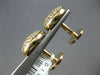 ESTATE LARGE 1.93CT DIAMOND 14KT YELLOW GOLD CLASSIC CLUSTER CIRCULAR CUFFLINKS