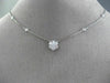 ESTATE .96CT DIAMOND 14K WHITE GOLD 3D FLOWER BY THE YARD NECKLACE F/G VVS 25651